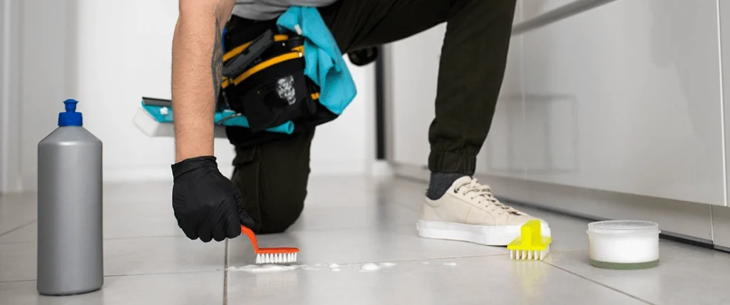 Strip Wax from Grungy Tile